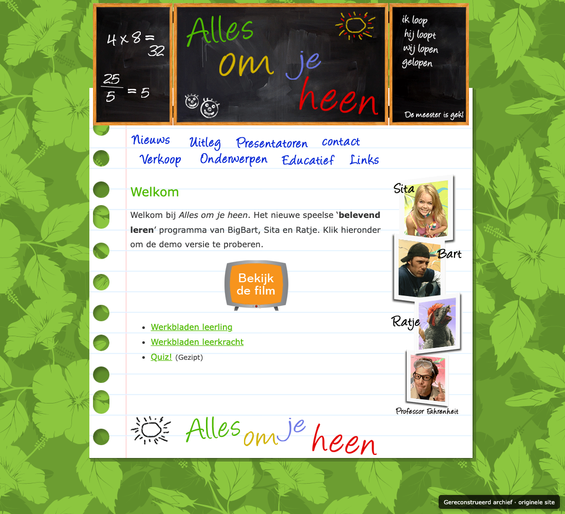 Originele website Alles om je heen